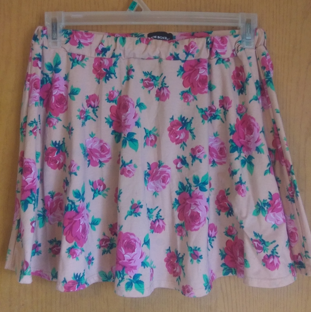 Joe Boxer Floral Pink Skater Skirt